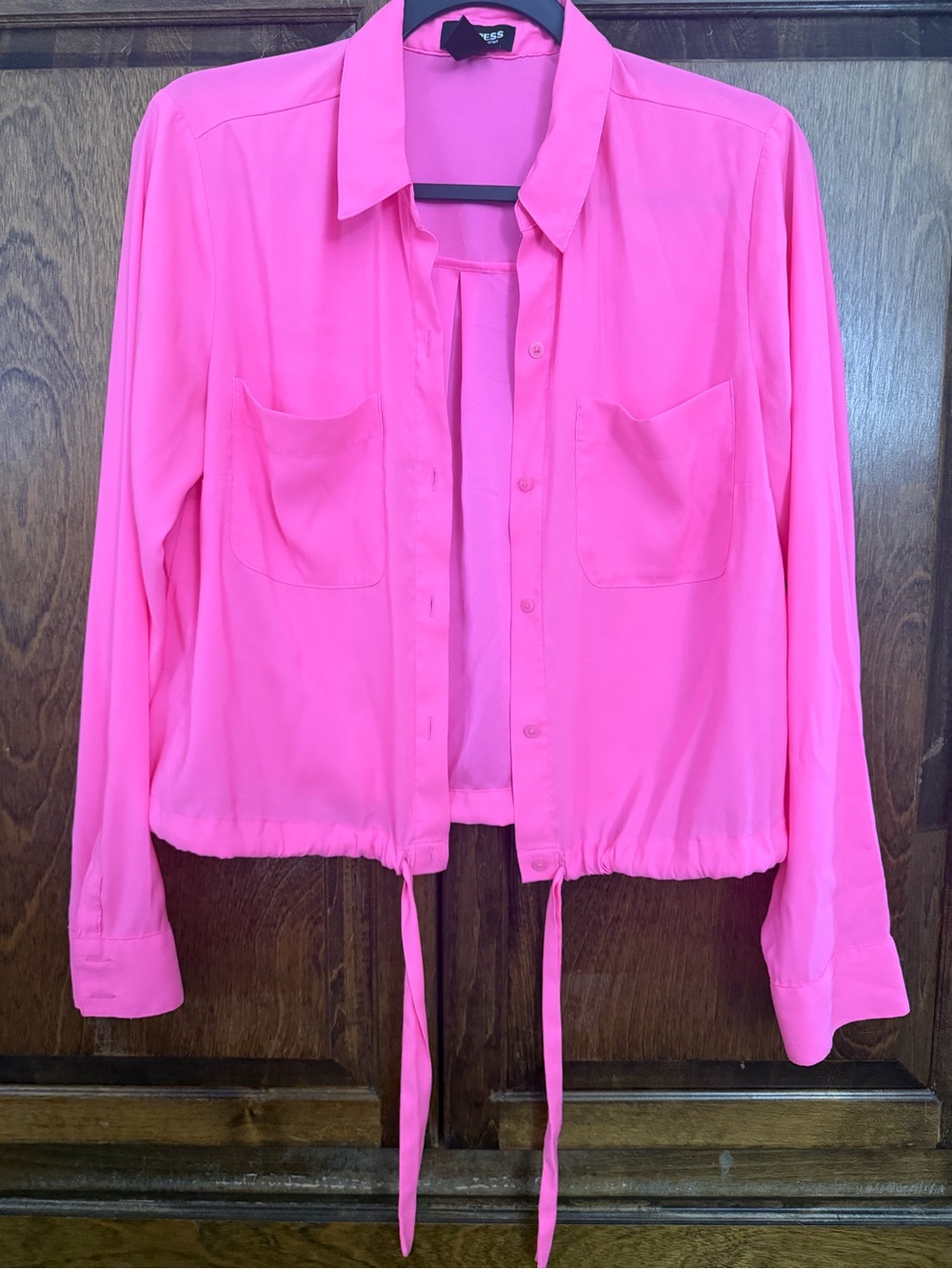 Express Hot Pink Relaxed Portofino Shirt